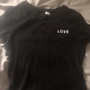 Cropped LOVE shirt